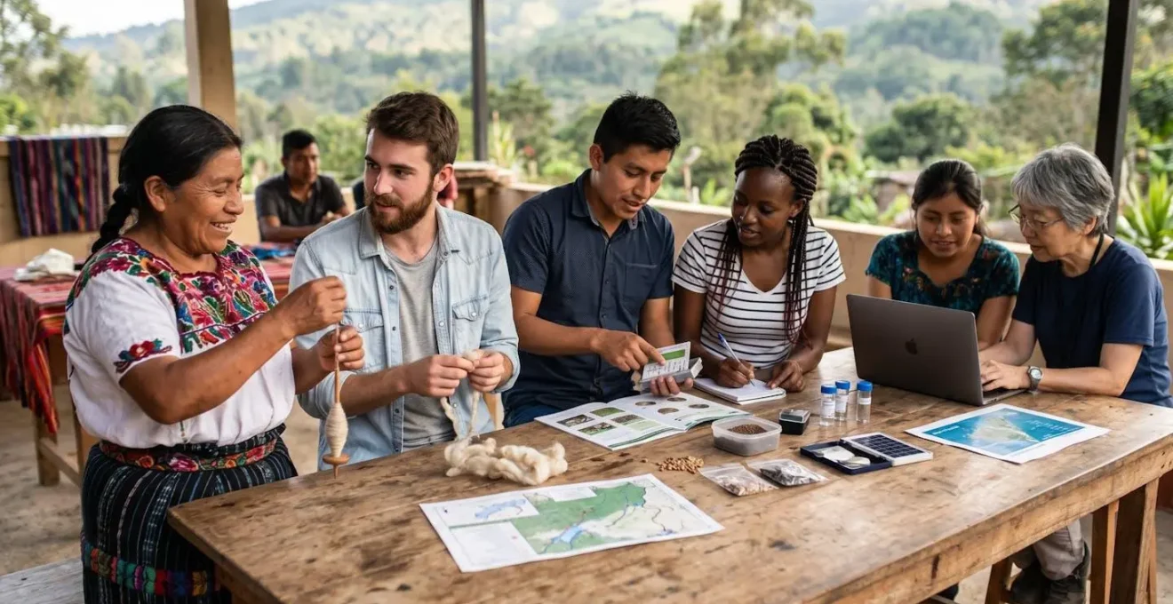 Échange réciproque de savoirs entre volontaires et habitants locaux