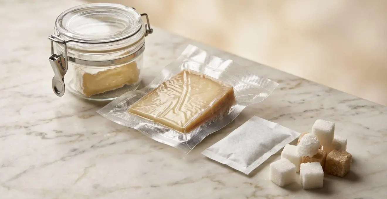 Kit de transport hermétique pour fromage avec boîte sous vide et matériaux absorbants