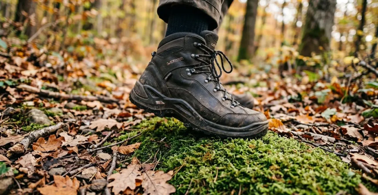 Démonstration de la technique du pas du renard sur un sol forestier
